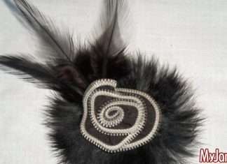 Брошка з зламаного замка-блискавки