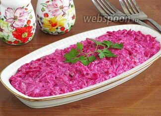 Закуска з буряка з солоним огірком і хріном